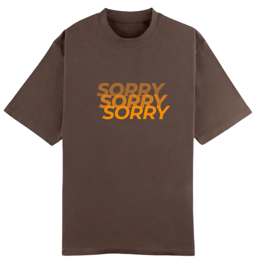 Camiseta Algodón Oversize Marron